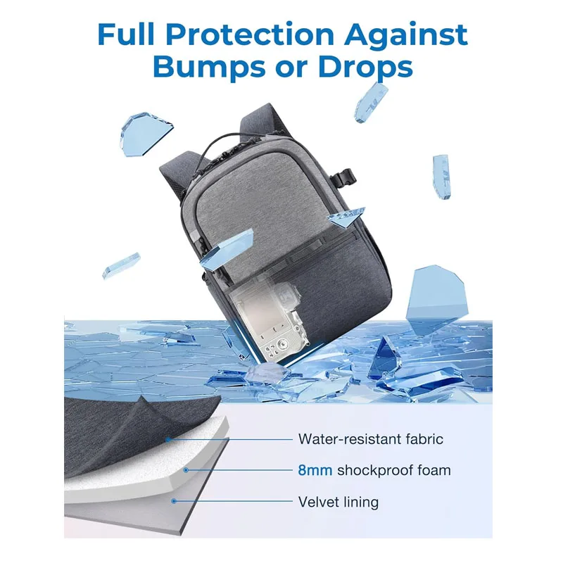 Customize DSLR SLR Small Camera Bags Camera Backpack With Shoulder Strap For Photographers