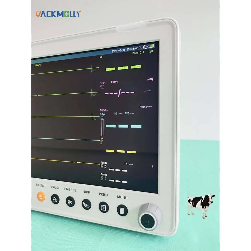 JM-601S Handheld 12 inch multi parameter vital sign monitor vet monitor