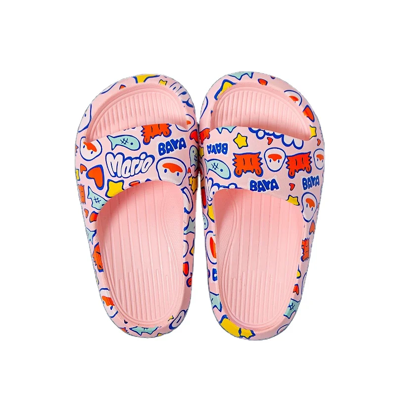 2021 новая детская шлепанцы EVA ванная комната Противоскользящие тапочки верхней одежды для мальчиков и девочек милые утепленные крутые шлепки