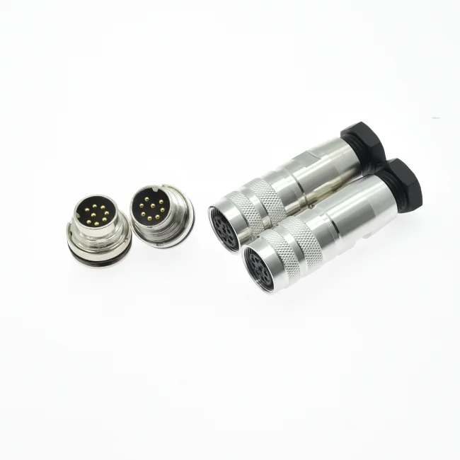 M16 industrial waterproof 8pin male and female cable represents the best selling screw sets