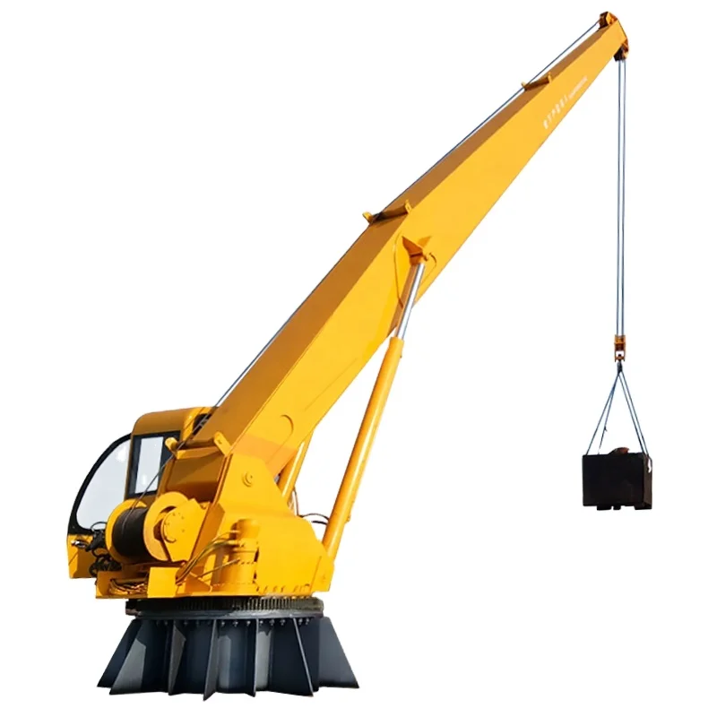Ship cargo crane manufacturers supply 50 tons barge deck crane bow fixed ship cargo crane