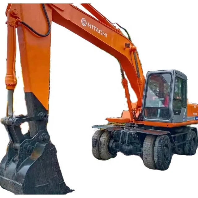 Hot Selling Good Condition Used Wheel Excavator HITACHI EX160WD 17T Hydraulic Crawler Digger Medium-Sized Excavators For Sale