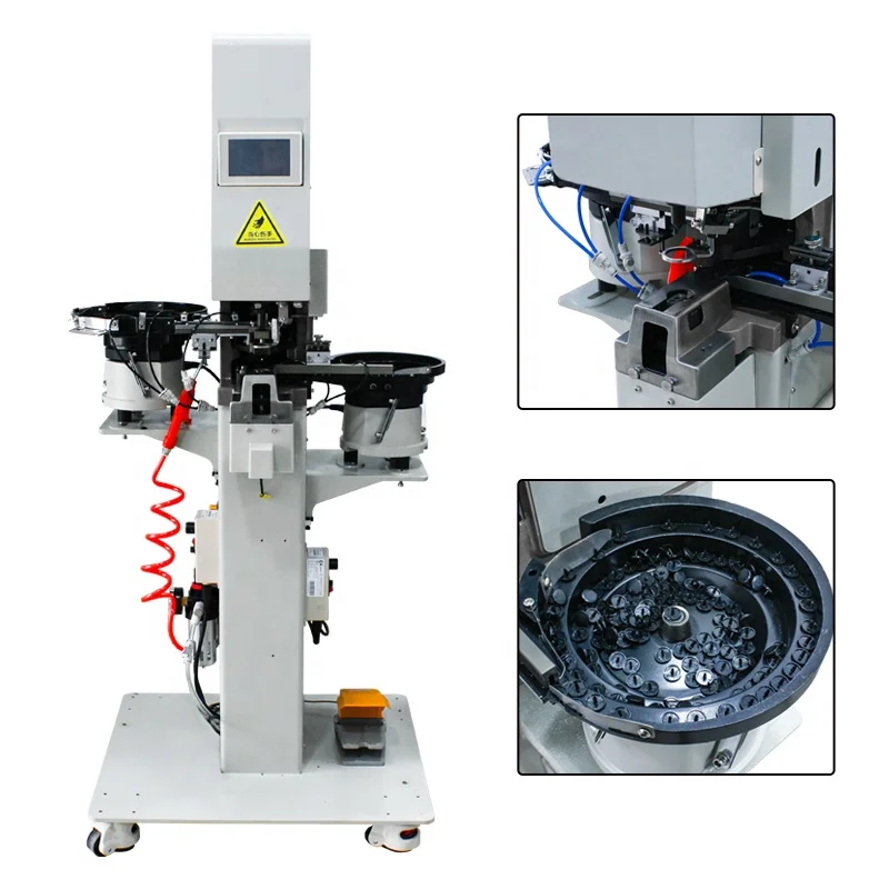 Automatic metal snap button machine productive snap button pressing machine with hole punching