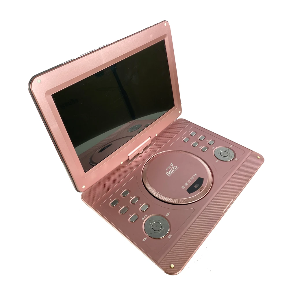Hottest 14inch led screen 3d blue colour plastic panel Portable dvd evd player