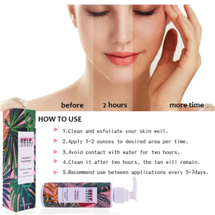 ISO OEM bronze tanning body lotion Instant self tanning cream