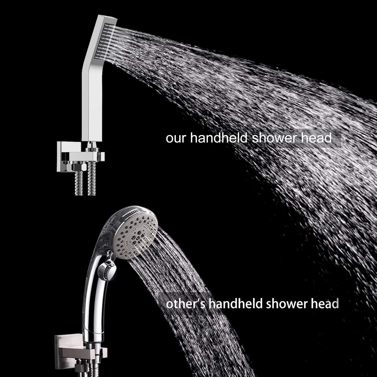 Luxury Bath Shower Mixer and Shower Faucet Set,wall Mounted Mixer Shower Head,complete Bathroom Rain in Wall Shower Set Square