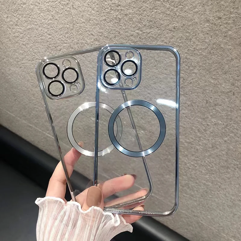 Transparent clear phone case TPU PC Magnetic phone case for for iPhone 14 14 Max 14 Pro Max