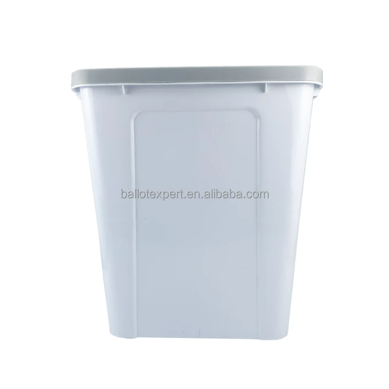 Korea White Ballot Box Custom Logo Presidential Election Voting Boxes PP Plastic Ballot Box