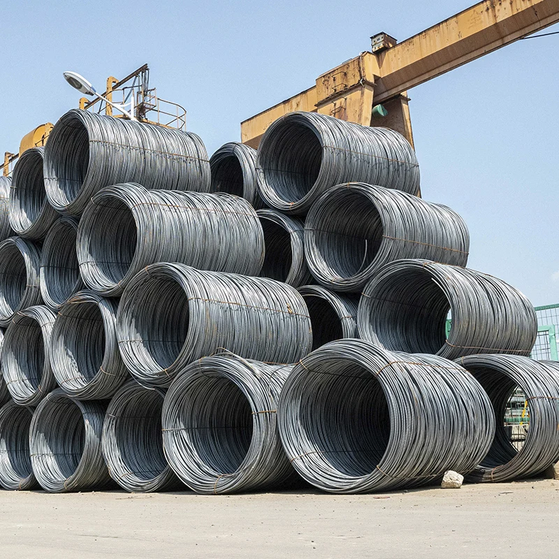 High tensile ss400 q195 q235 q345 galvanized surface 5mm hot rolled steel wire