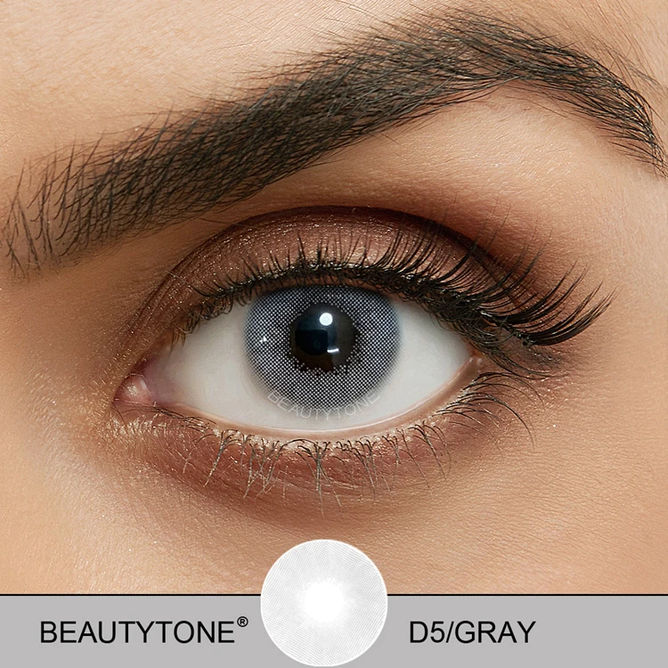 Супернатуральные цветные контактные линзы Dream gray Aurora style 1 год косметика оптовая