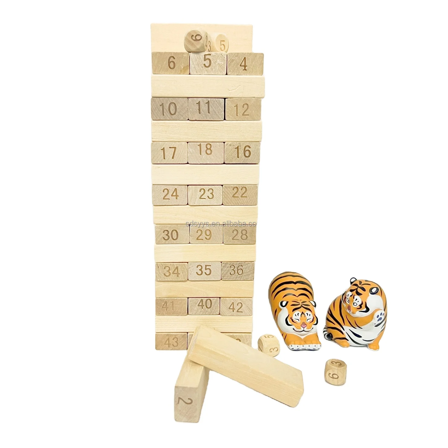 Classic Stacking Game Blocks Made from 6 Different Colors for Children and Adults Casual Game