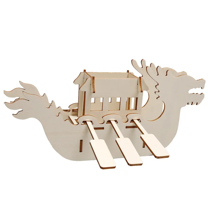 dragon boat kindergarten painting graffiti 3d three-dimensional dragon boat