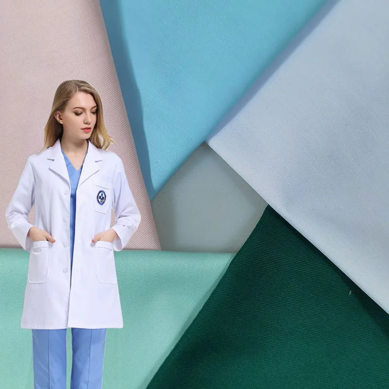 Judo Uniform Khaki Clothes T-shirt Fabric Woven White Cotton Fabrics for Clothing Textile Shirt Plain Dyed Accept Custom Designs