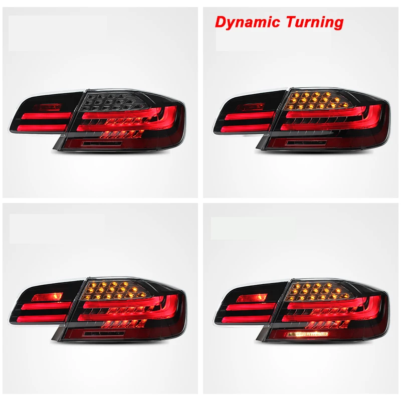 1 комплект, светодиодная задняя Дымчатая черная лампа для BMW E92 E93, задняя фара в сборе для автомобилей 2007-2009 года