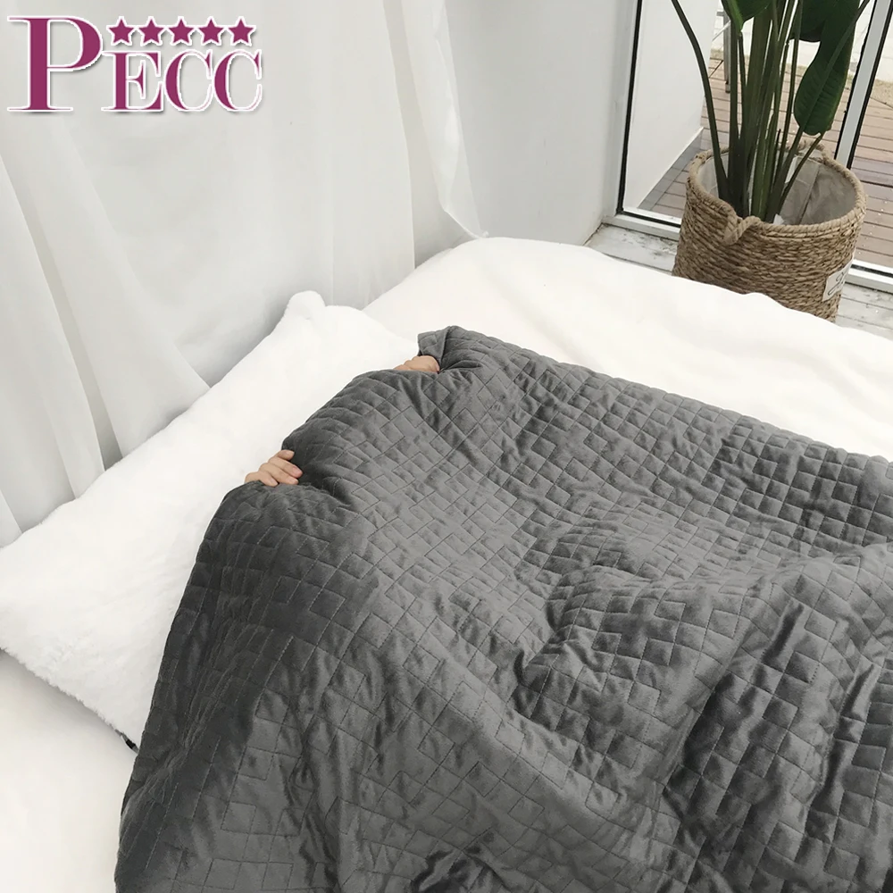 
Minky Fabric Kids Sensory Weighted Blanket For Baby At Beach 