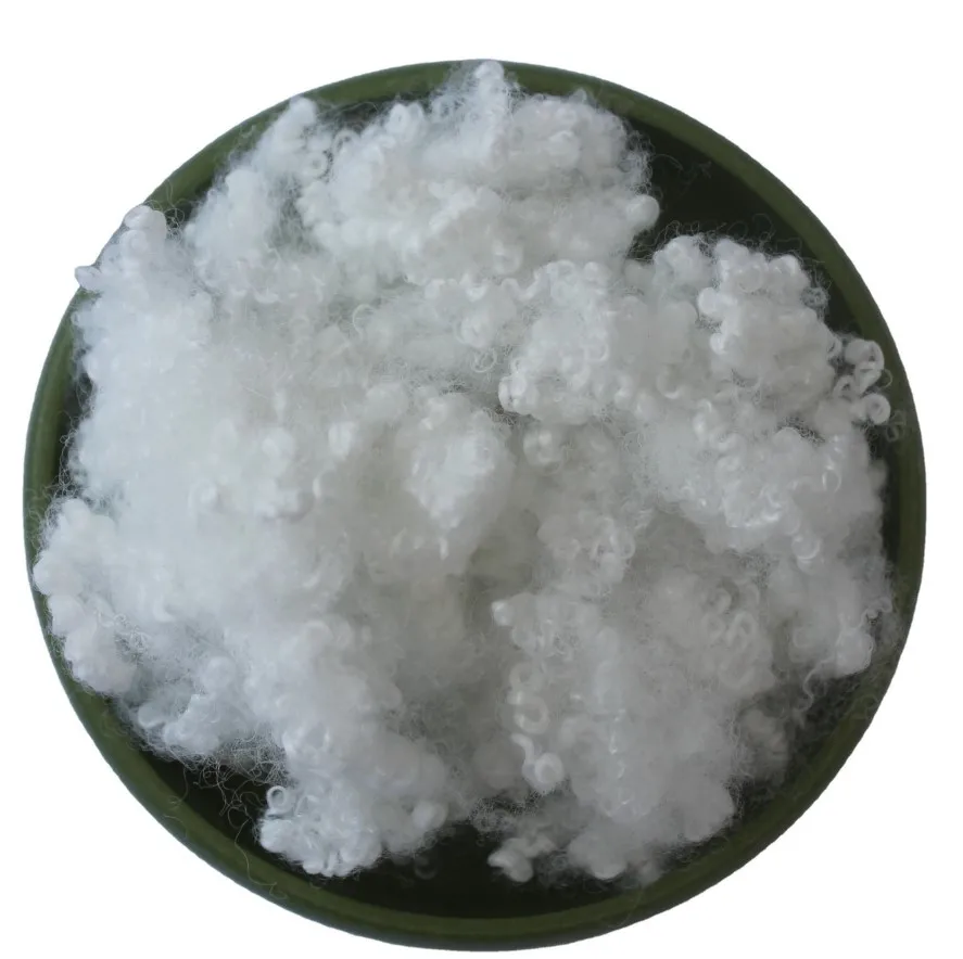 Virgin/recycled Hollow conjugated silicon HCS polyester fiber 7D * 64MM raw material for filling sofa/pillow