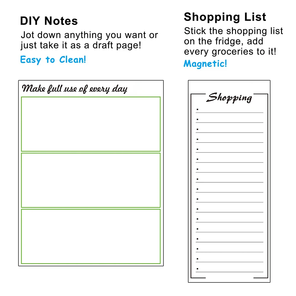 Flexible Magnetic Monthly Weekly Planner Calendar Set Whiteboard Sheet For Home Kitchen