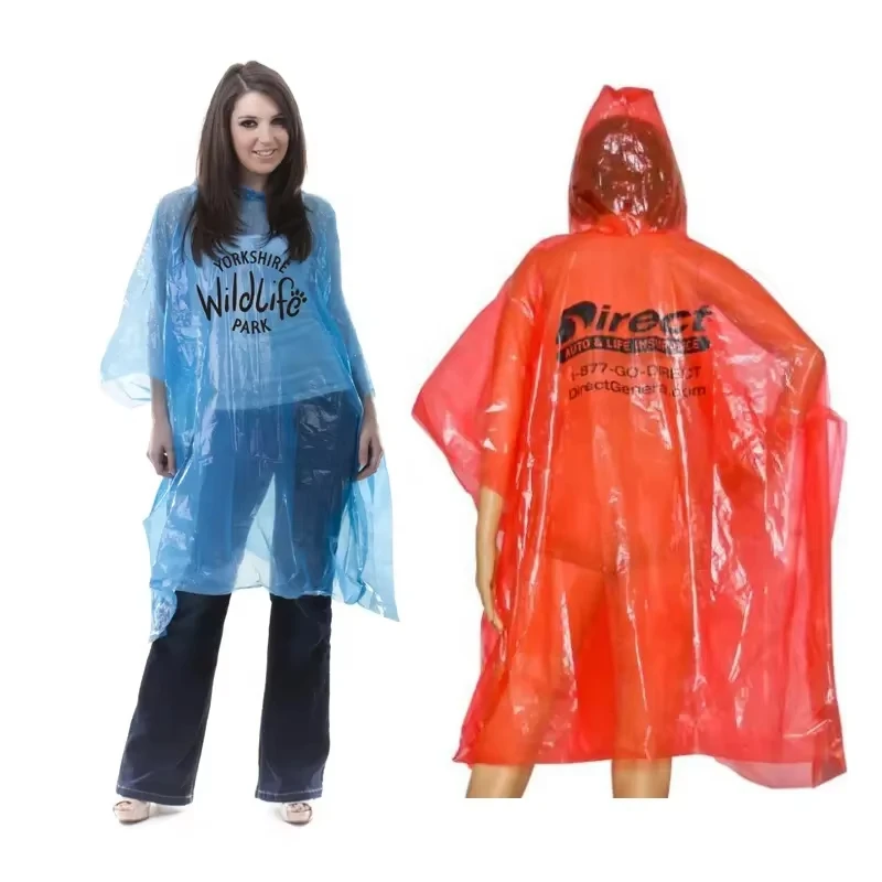 Wholesale Low Price Disposable Raincoat Waterproof Rain Coat Poncho For Adults Raincoat Pvc Hooded Raincoat
