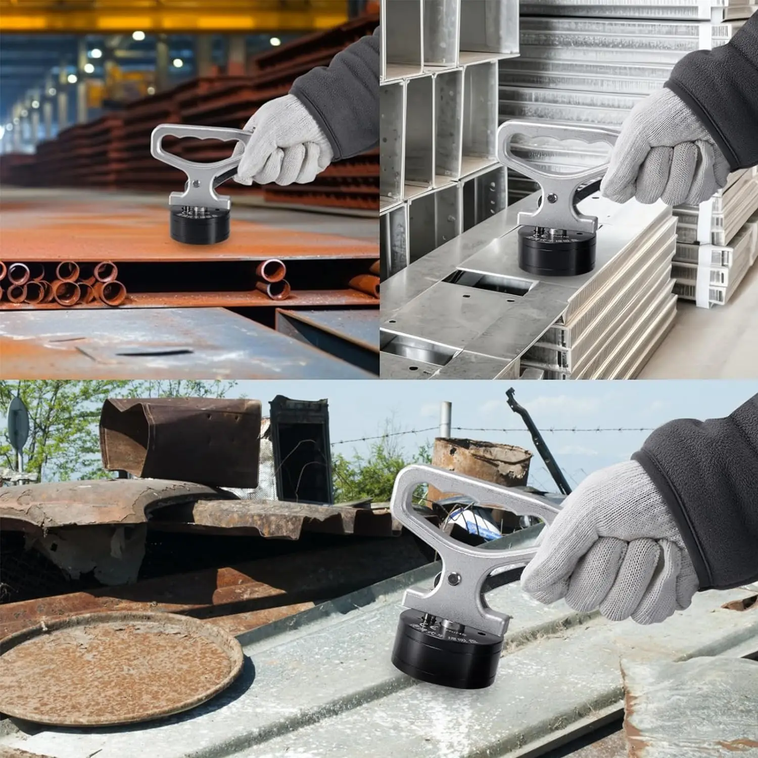 2024 Heavy Duty Magnetic Pickup Tool, Portable Lifting Lifter with Release Handle, Working&Welding Positioning