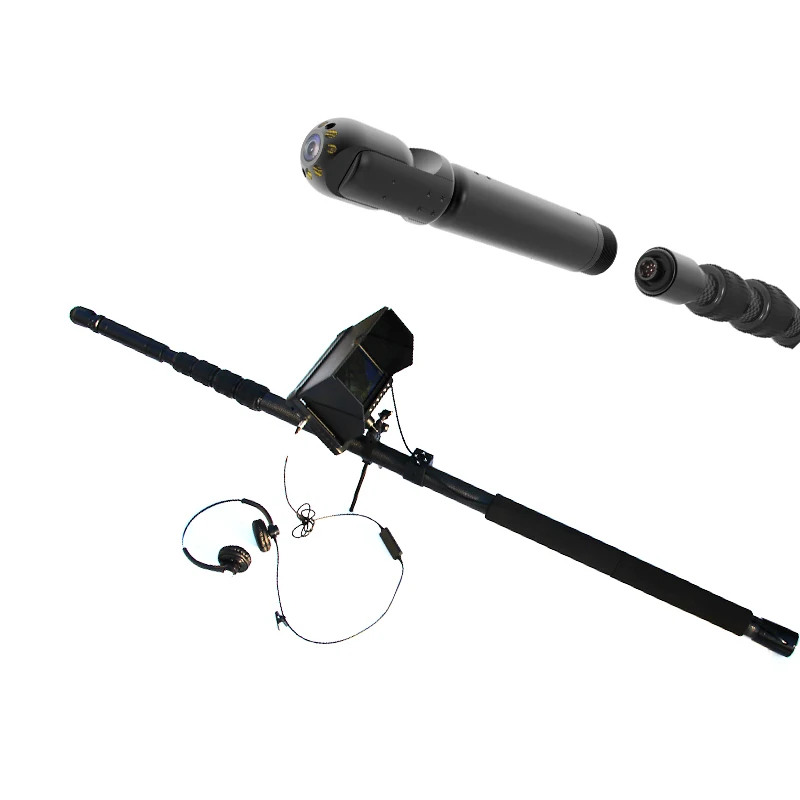 Shenzhen Factory 8.5M Carbon Fiber Pole 360 Degree Spinning High Altitude Borehole Detection Camera