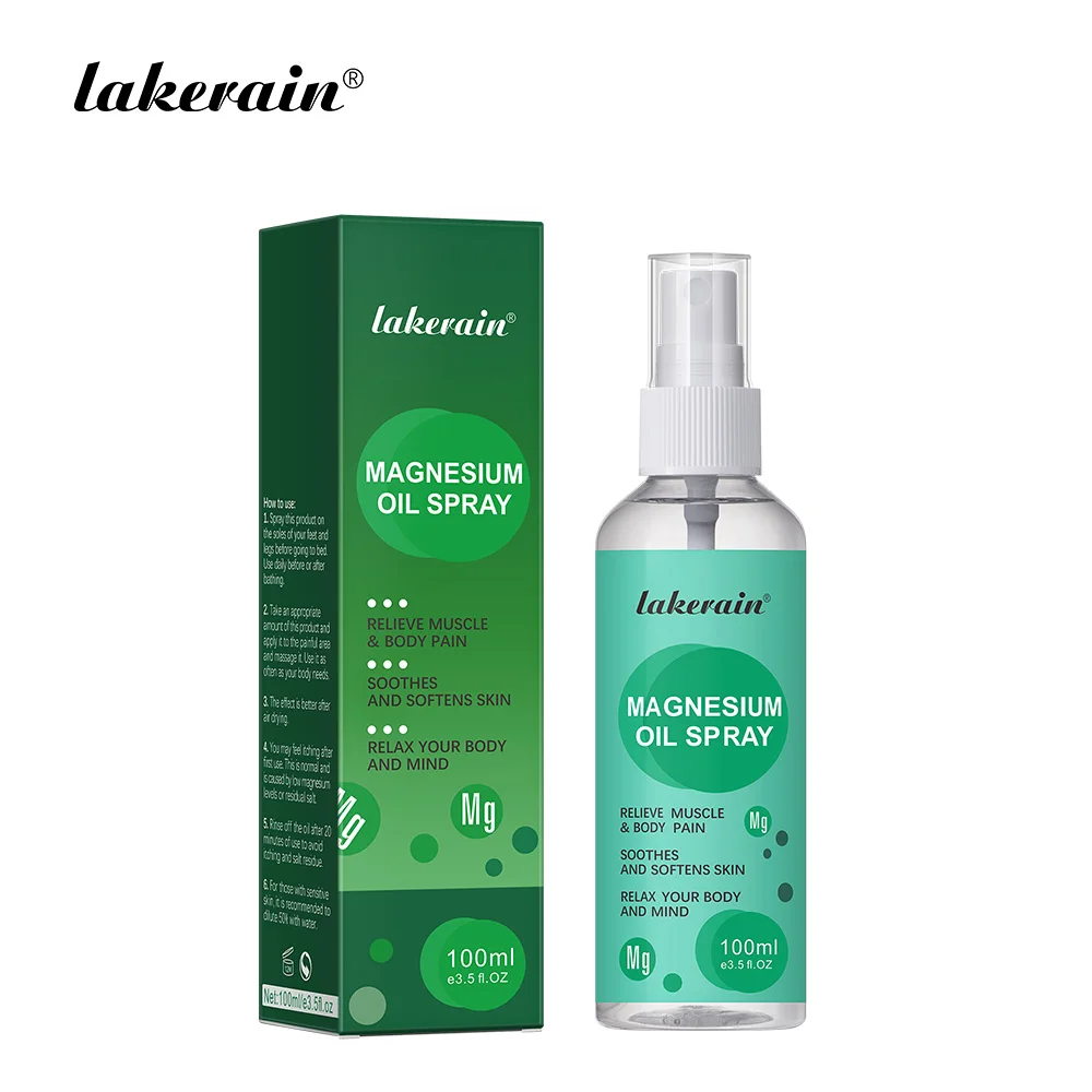 Private Label Organic Minerals Magnesium Oil Spray for Sleep Muscle Pain Relief