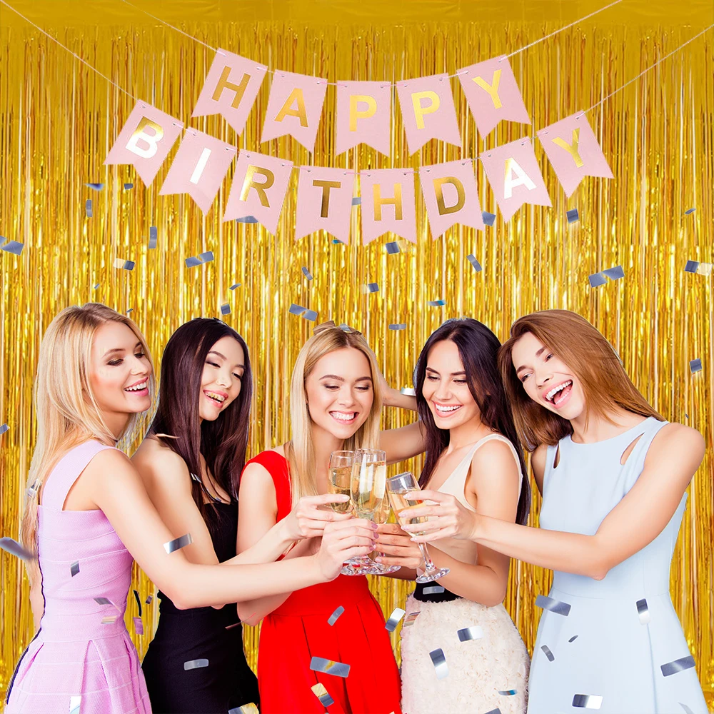 graduation decorations plain rain foil fringe curtain wedding backdrop wall decoration party curtain