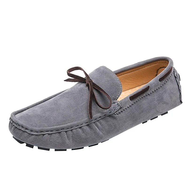 wholesale Summer Breathable Plus Size Men Suede Loafers Slip on Casual Canvas Shoes Light weight Boat Shoes Flats For Men
