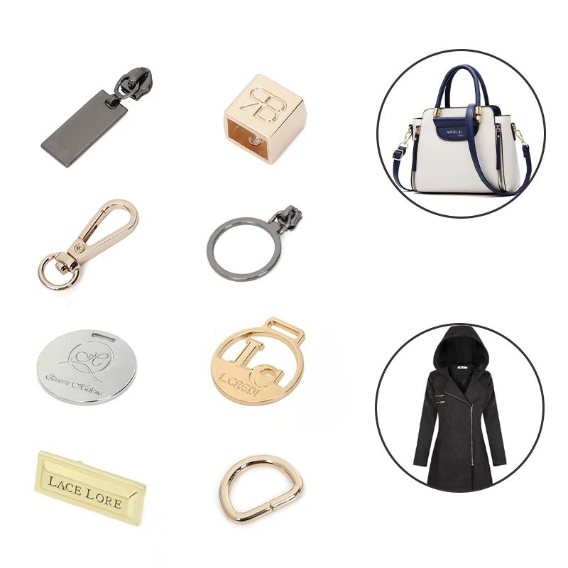 Custom Handbag Hardware Bag Parts Zipper Puller For Clothing