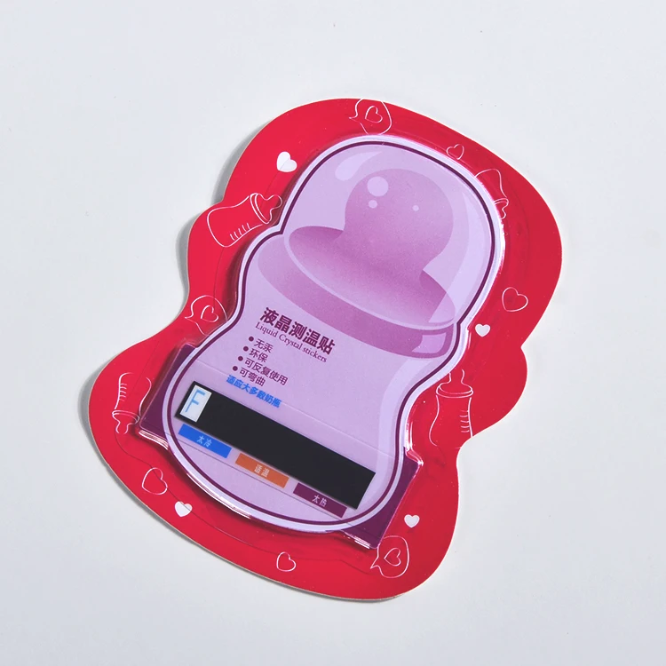 custom the design thermometer strip baby milk bottle thermometer