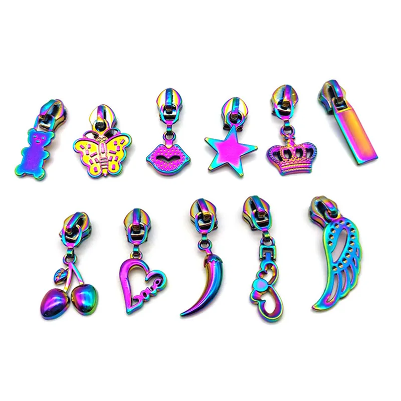 In Stock Wholesale New Design Custom Embossed 3D Logo Zipper Pullers Metal Zipper Pull for Garment