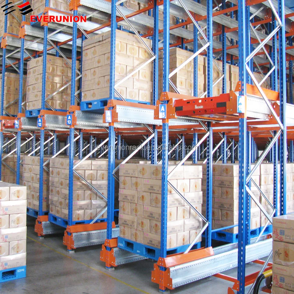 Industrial High Density Warehouse Pallet Racks Electric Radio Shuttle Racking with CE and ISO