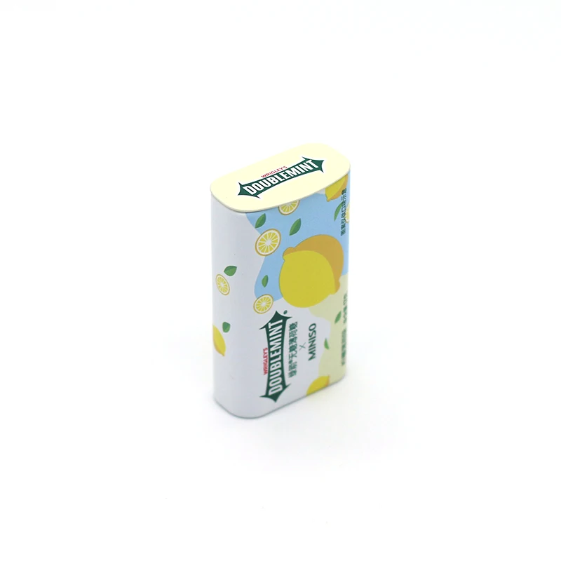 ODM OEM factory stock wholesale custom rectangular gold black white mint candy storage with hinged tin cans tin boxes