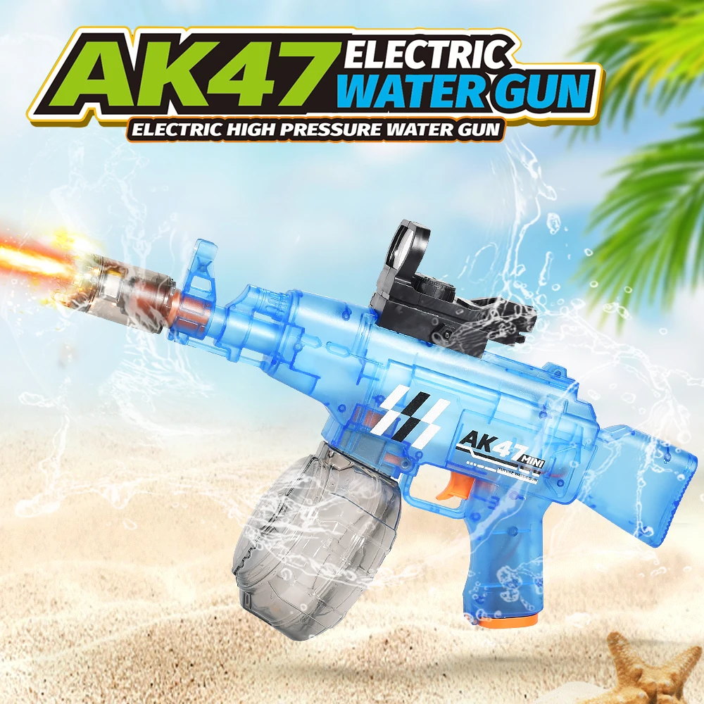 AK47Electric Scorpion Water Gun Toy Automatic Absorption Water Squirt Guns Continuous Shooting Children Summer Outdoor Adult Kid
