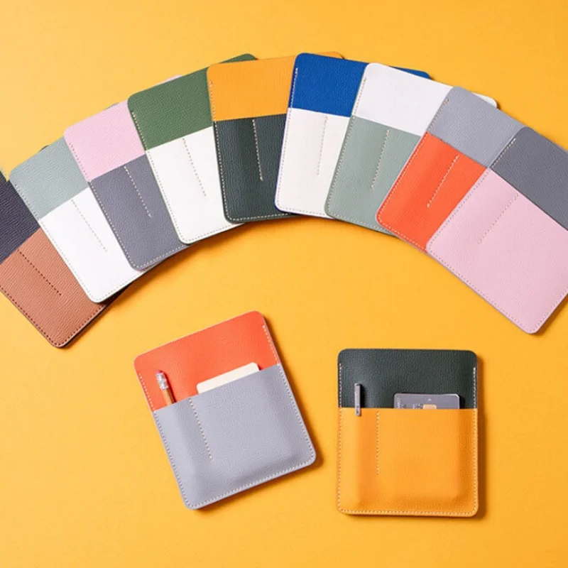 Personalized Color Block PU Leather Passport Cover Creative Travel Passport Storage Bag Portable Ticket Card Holder Wallet