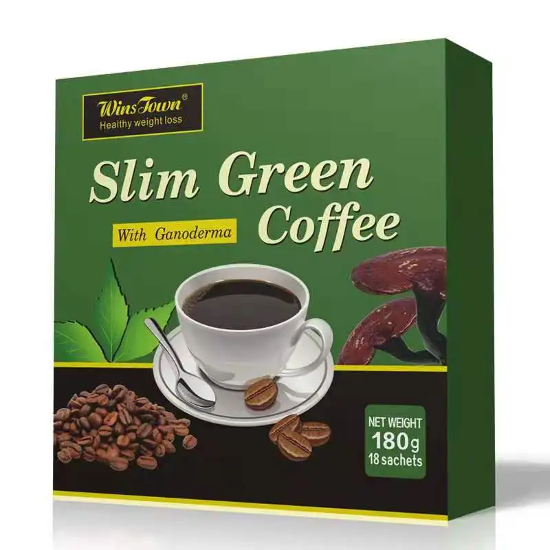 Wholesale WinsTown slim green coffee natural herbs diet private label weight loss instant Ganoderma coffee