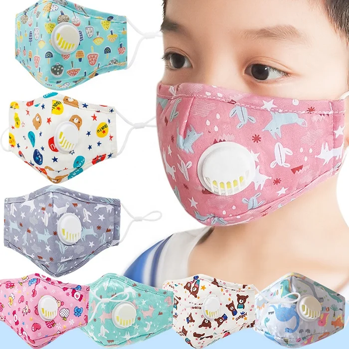 Reusable Face Mask Kids Toddler Mask face washable logo 3 layers filter nose