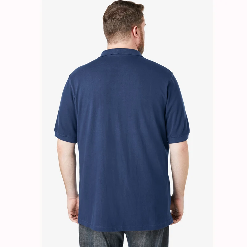 Mens Classic Fit Big And Tall Polo Shirts Short Sleeve  Staff Uniform Solid Soft Cotton Polo Shirt