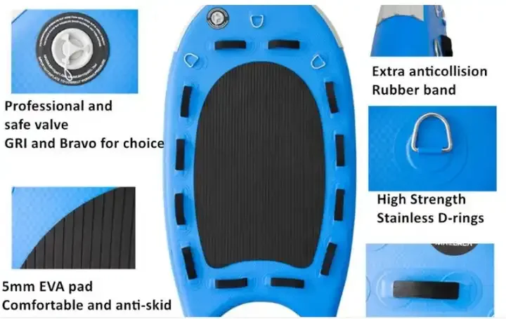 168Cm Yellow Customized Rescue Board Jet Ski Sled Water Surf Life Saving Sup Board