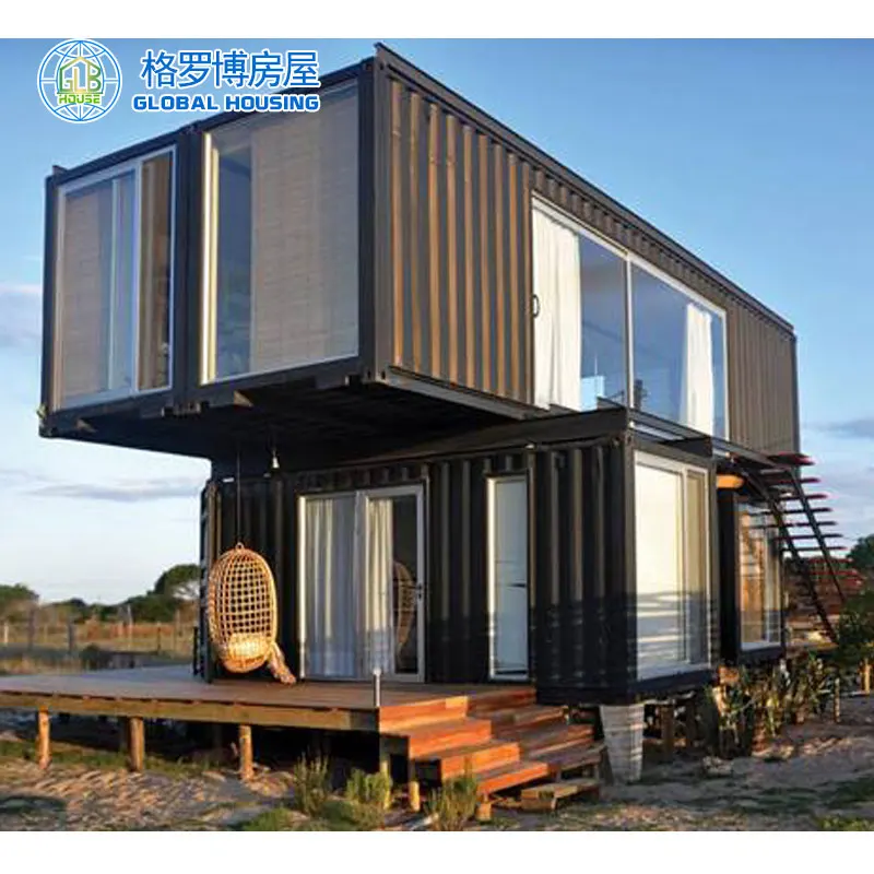 modern low beach small wall panel for prefab villa house pre fabricated house garden modular house malaysia