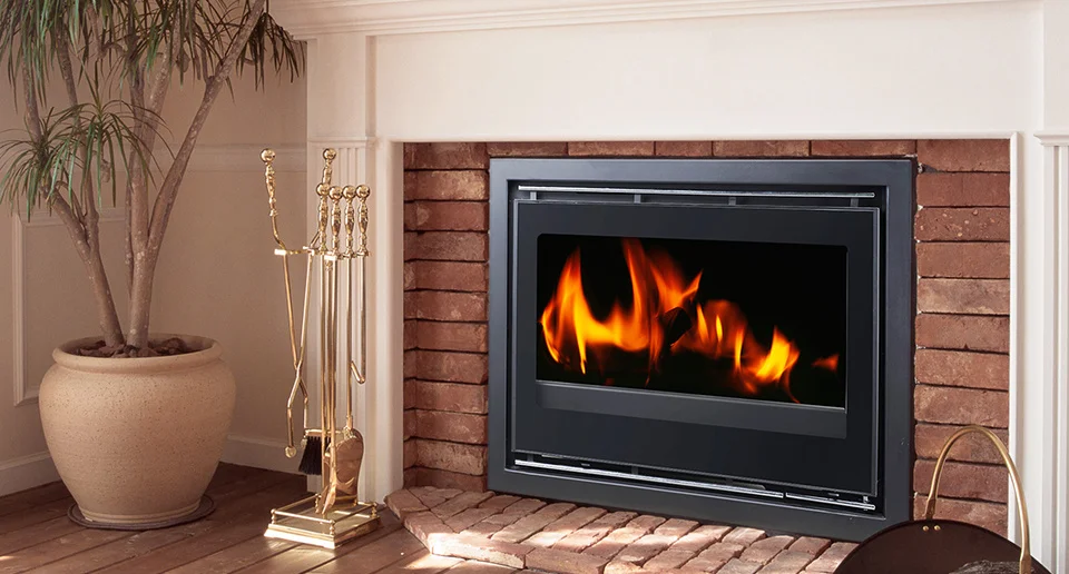Wall Inserted Landscape Wood Burning Stove Fireplace Room Insert Wood Stove Fires Heater for Home Use