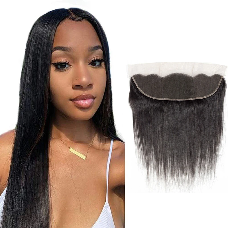 Natural Straight Transparent Hd Lace Frontal Human Hair Lace Front Brazilian Virgin Hair 13x6 Full Lace Front small knots