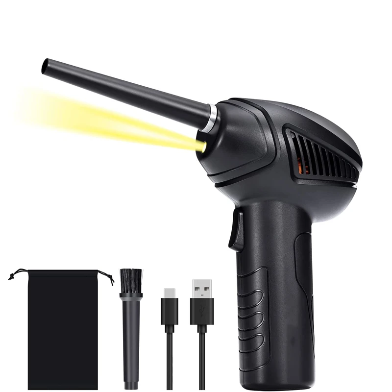 Portable Air Fan Duster Clean Tool For Computer Keyboard Car Electronic Equipment Rechargeable Cordless Electric Air Duster