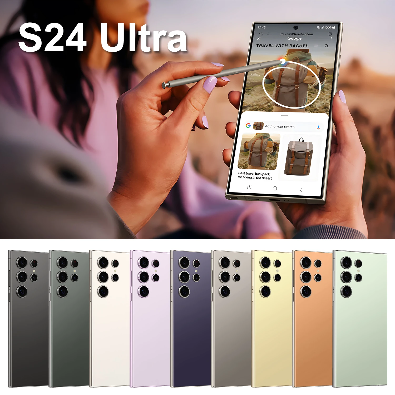 2024 new S24 ultra clone phone Android 13 7.3 inch screen 12GB 1TB 8 core dual sim 4G 5G gaming smartphone