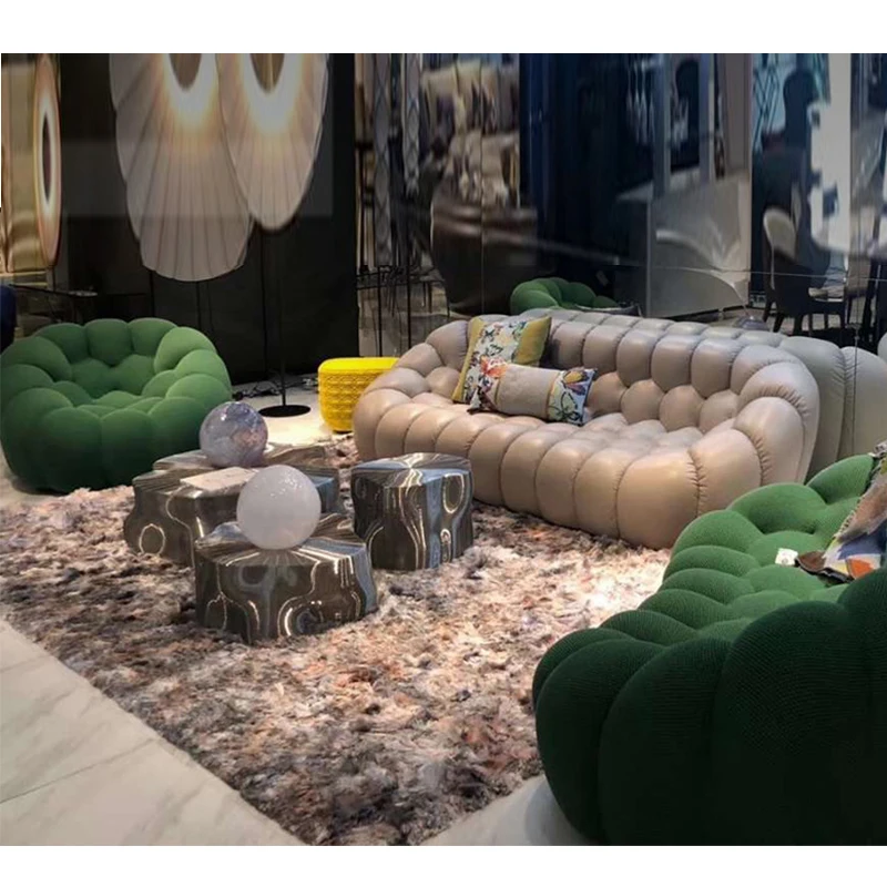 Unique design Hotel lobby Sectional sofa 7 seater Chesterfield  Sofa set