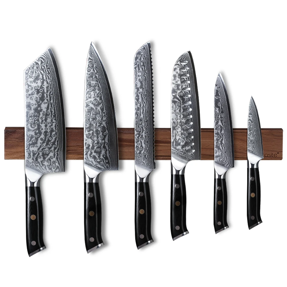 
Professional 6-Piece Damascus Steel Kitchen Knife Set with G10 Handle 