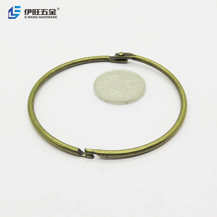 YIWANG 2.5 Inch Bronze Metal Album Photo Paper Book Office Loose Leaf Binder Ring Clips