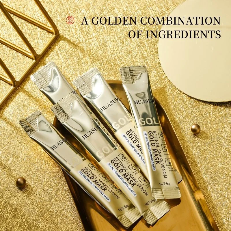 Retinol Snake Venom Peptide 24K Gold Peel off Mask Anti-Wrinkle Face Moisturizing Hydrating Mask For All Skin
