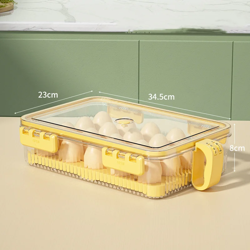 OWNSWING Food Storage Containers For Refrigerator Fruits Storage Container Fresh Produce Saver Containers With lid And Handle