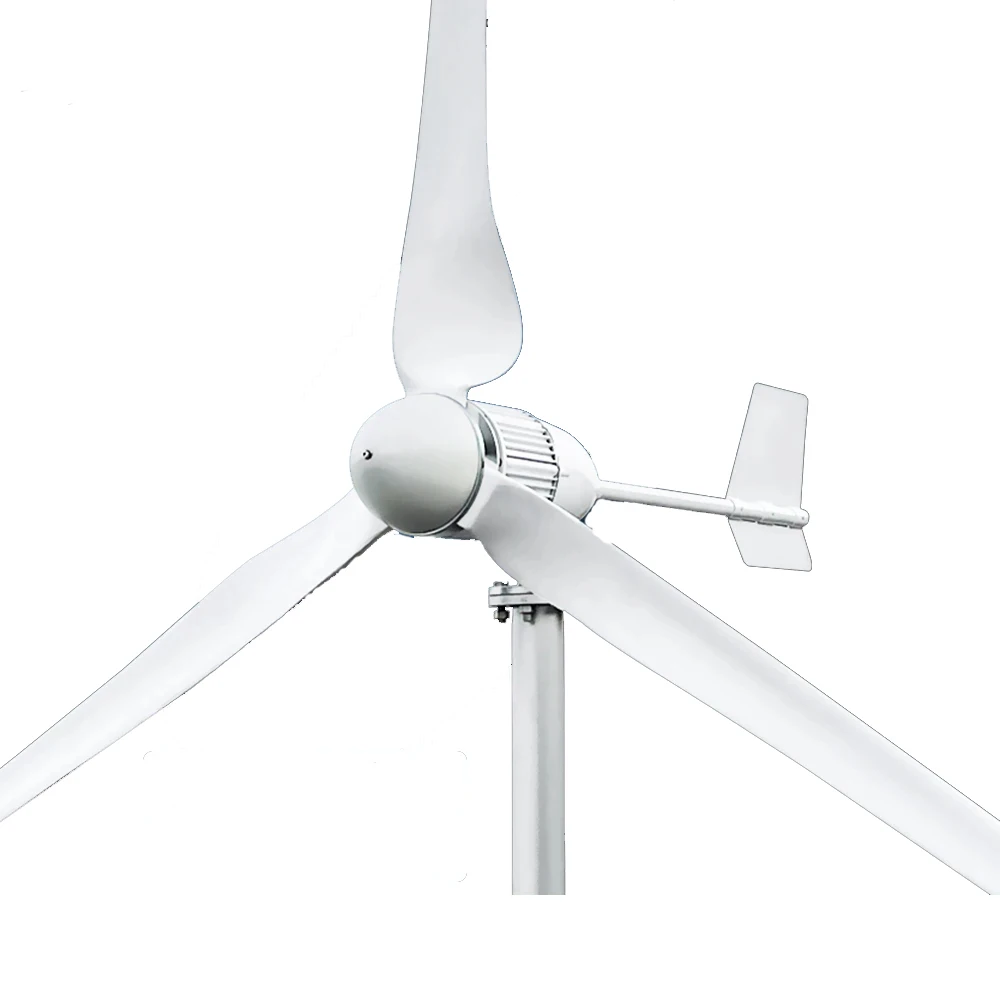 2000w 5kw Horizontal Wind Turbine Generator 24V 48V 96V Free Energy Magnetic Dynamo Strong Power 220v Inverter Output For Home