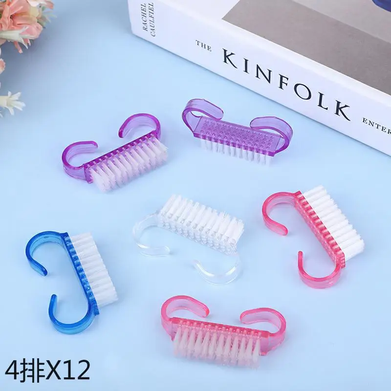 Color Nail Art Dusting Dust Remove Small Size Mini Plastic Cleaning Brush Pedicure Nail Art Care Cleaning Tools